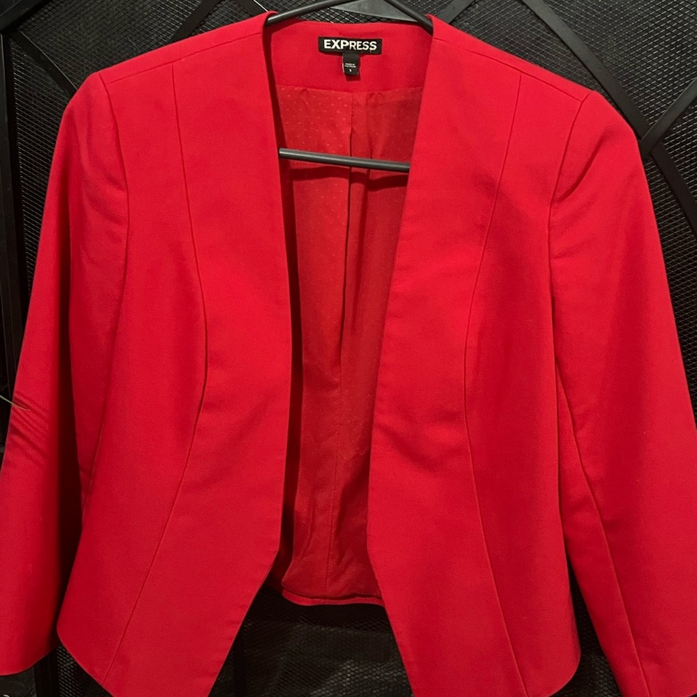 Columnist open front blazer